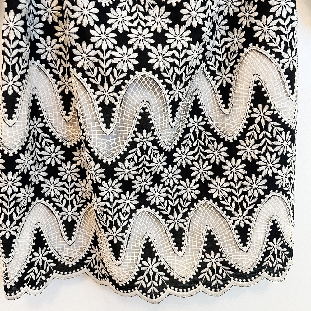 Cara Cara Montauk Scallop Eyelet Mini Dress, Size Small - Picture 8 of 11